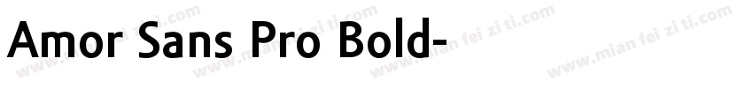 Amor Sans Pro Bold字体转换